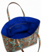 Dakota Italian Python Embossed Leather Handbag