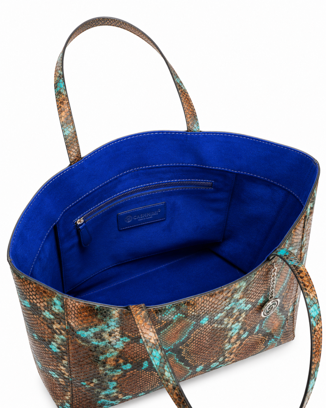 Dakota Italian Python Embossed Leather Handbag