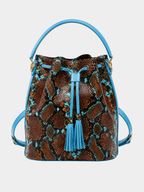 Mephisto Italian Python Embossed Leather Handbag
