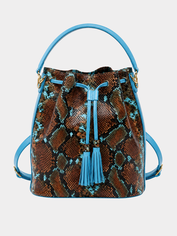 Mephisto Italian Python Embossed Leather Handbag