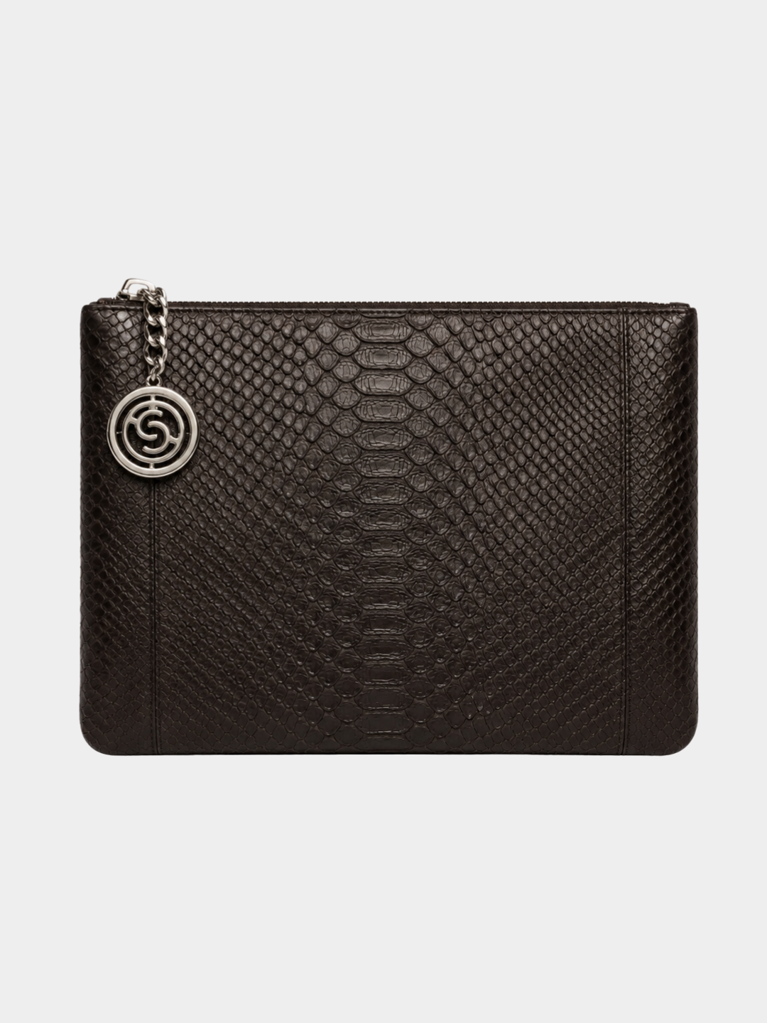 Amsterdam Italian Python Leather Handbag Midnight