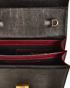 Alabama Italian Python Embossed Leather Handbag Midnight