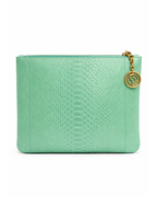 Amsterdam Italian Python Leather Handbag Green