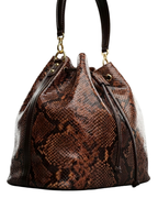 Austin Italian Python Leather Shoulder Bag