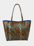 Dakota Italian Python Embossed Leather Handbag