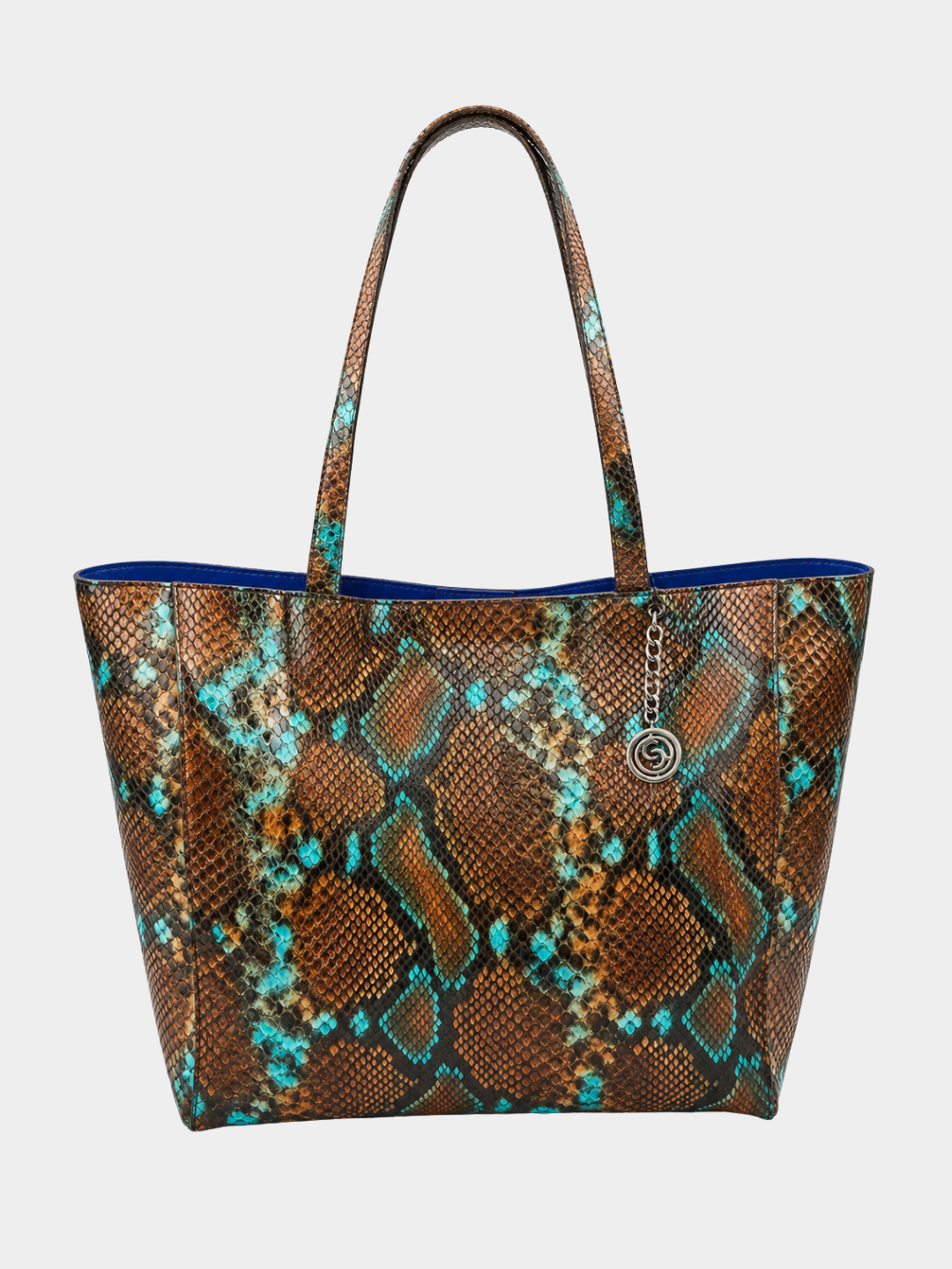 Dakota Italian Python Embossed Leather Handbag
