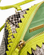 Delaware Italian Python Leather Handbag Sunflower