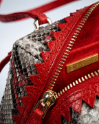 Delaware Italian Python Leather Handbag Lipstick