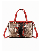 Delaware Italian Python Leather Handbag Lipstick