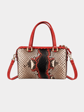 Delaware Italian Python Leather Handbag Lipstick
