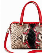 Delaware Italian Python Leather Handbag Lipstick