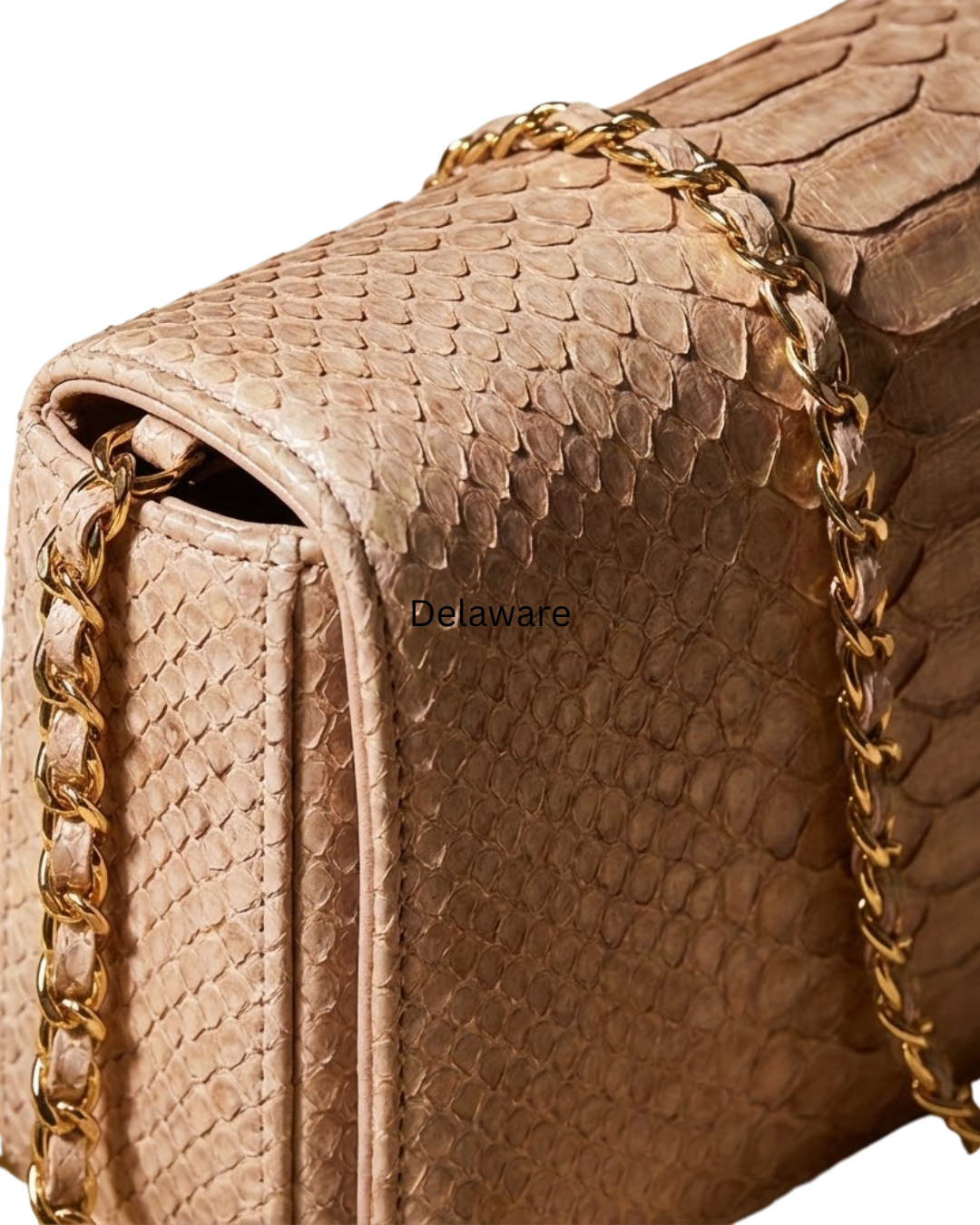Downing Italian Python Leather Handbag Creme
