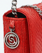 Downing Italian Python Leather Handbag Lipstick