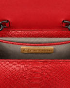 Downing Italian Python Leather Handbag Lipstick