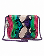 Downing Italian Python Leather Handbag City Lights
