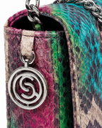 Downing Italian Python Leather Handbag City Lights