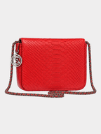 Downing Italian Python Leather Handbag Lipstick
