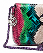 Downing Italian Python Leather Handbag City Lights