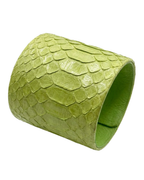 Epheia Python Leather Bracelet Green Python