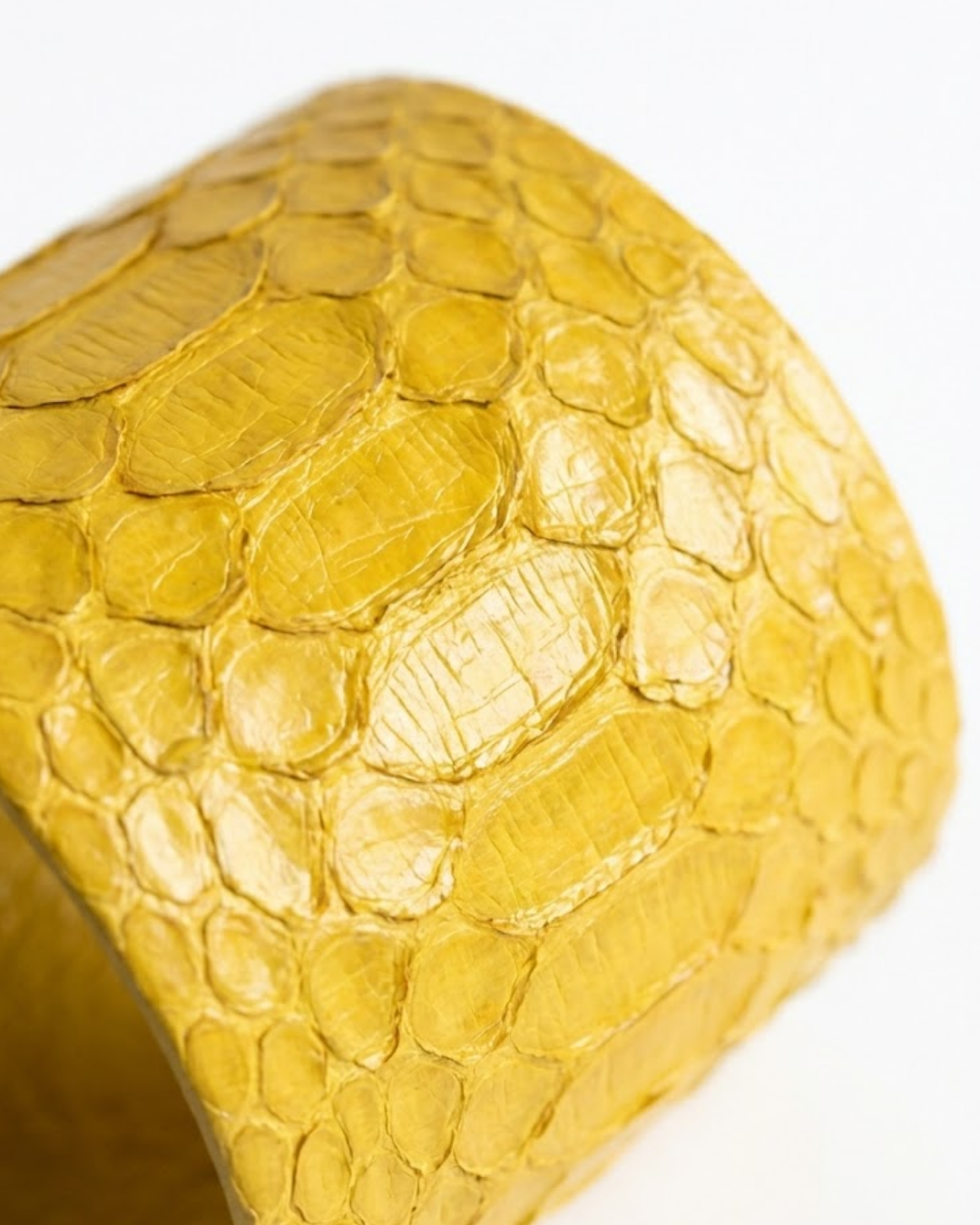Epheia Python Leather Bracelet Yellow Python