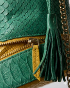 Felicia Brazil Python Italian Leather Handbag