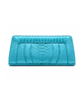 Malibu Italian Python Clutch Handbag Turquoise