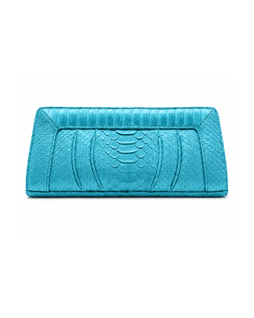 Malibu Italian Python Clutch Handbag Turquoise