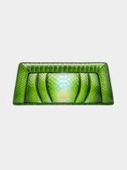 Malibu Italian Python Clutch Handbag Green Glow