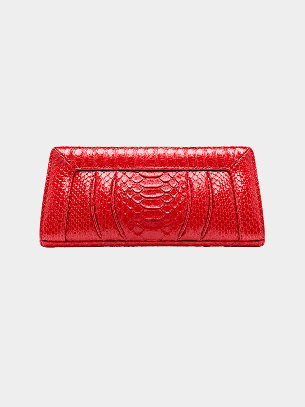 Malibu Italian Python Clutch Handbag Lipstick