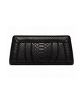 Malibu Italian Python Clutch Handbag Midnight