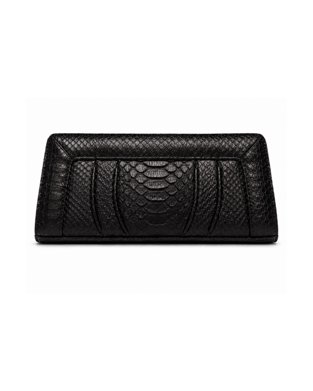 Malibu Italian Python Clutch Handbag Midnight