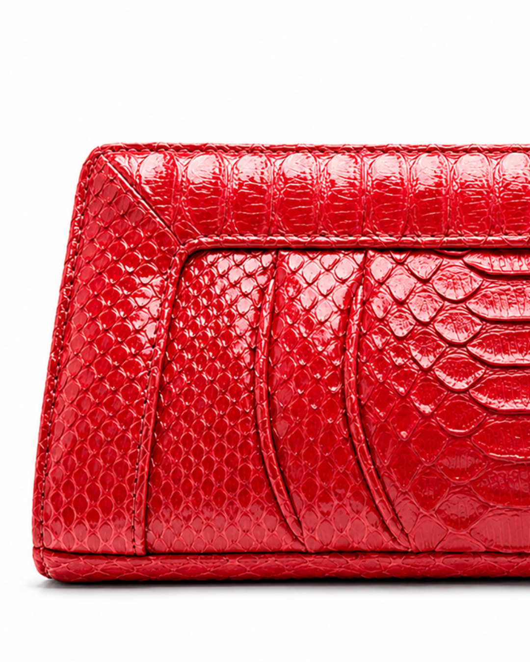 Malibu Italian Python Clutch Handbag Lipstick