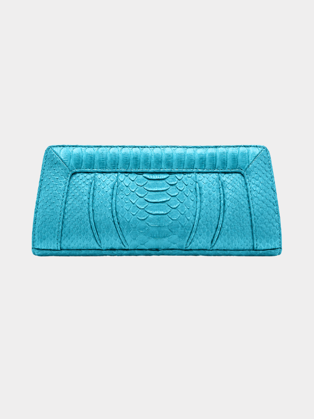Malibu Italian Python Clutch Handbag Turquoise