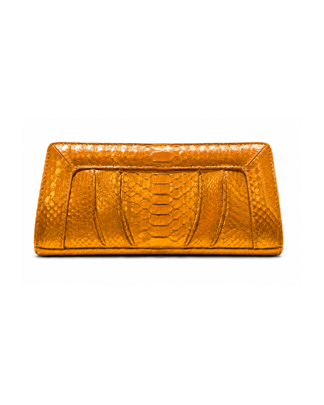 Malibu Italian Python Clutch Handbag Bronz