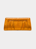 Malibu Italian Python Clutch Handbag Bronz