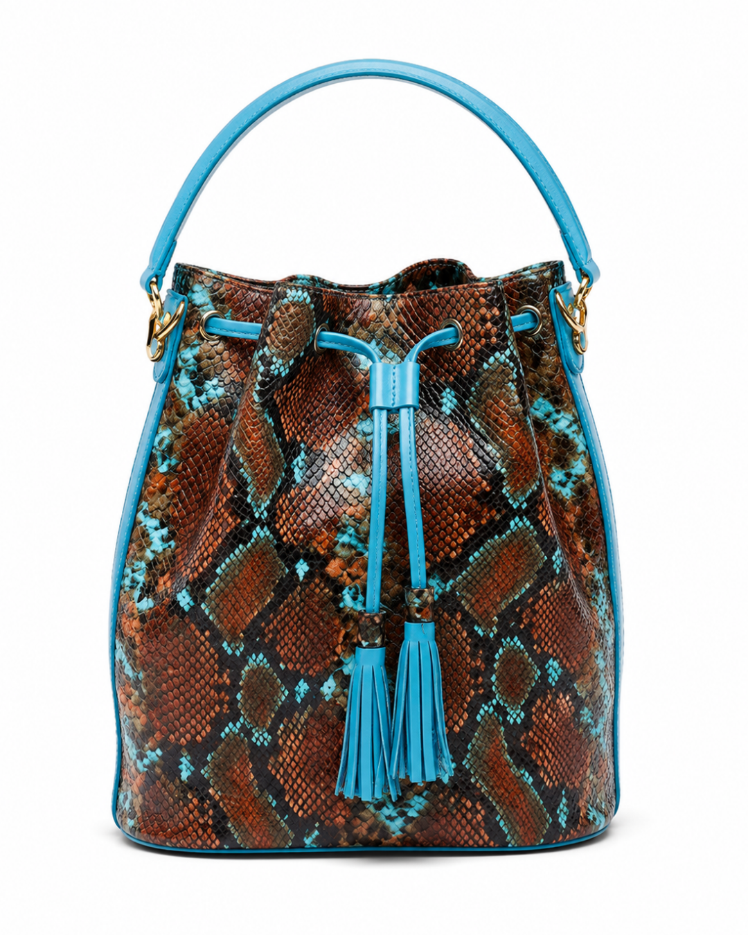 Mephisto Italian Python Embossed Leather Handbag
