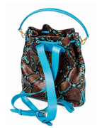 Mephisto Italian Python Embossed Leather Handbag
