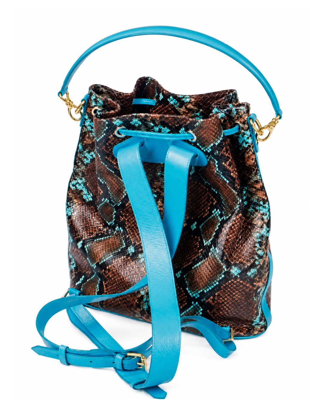Mephisto Italian Python Embossed Leather Handbag