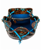 Mephisto Italian Python Embossed Leather Handbag