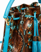 Mephisto Italian Python Embossed Leather Handbag