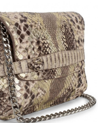 Metropolis Italian Python Leather Handbag Forest