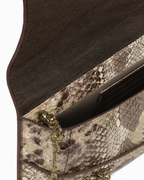 Metropolis Italian Python Leather Handbag Forest