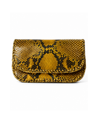 Milano Italian Python Clutch Handbag Sunflower