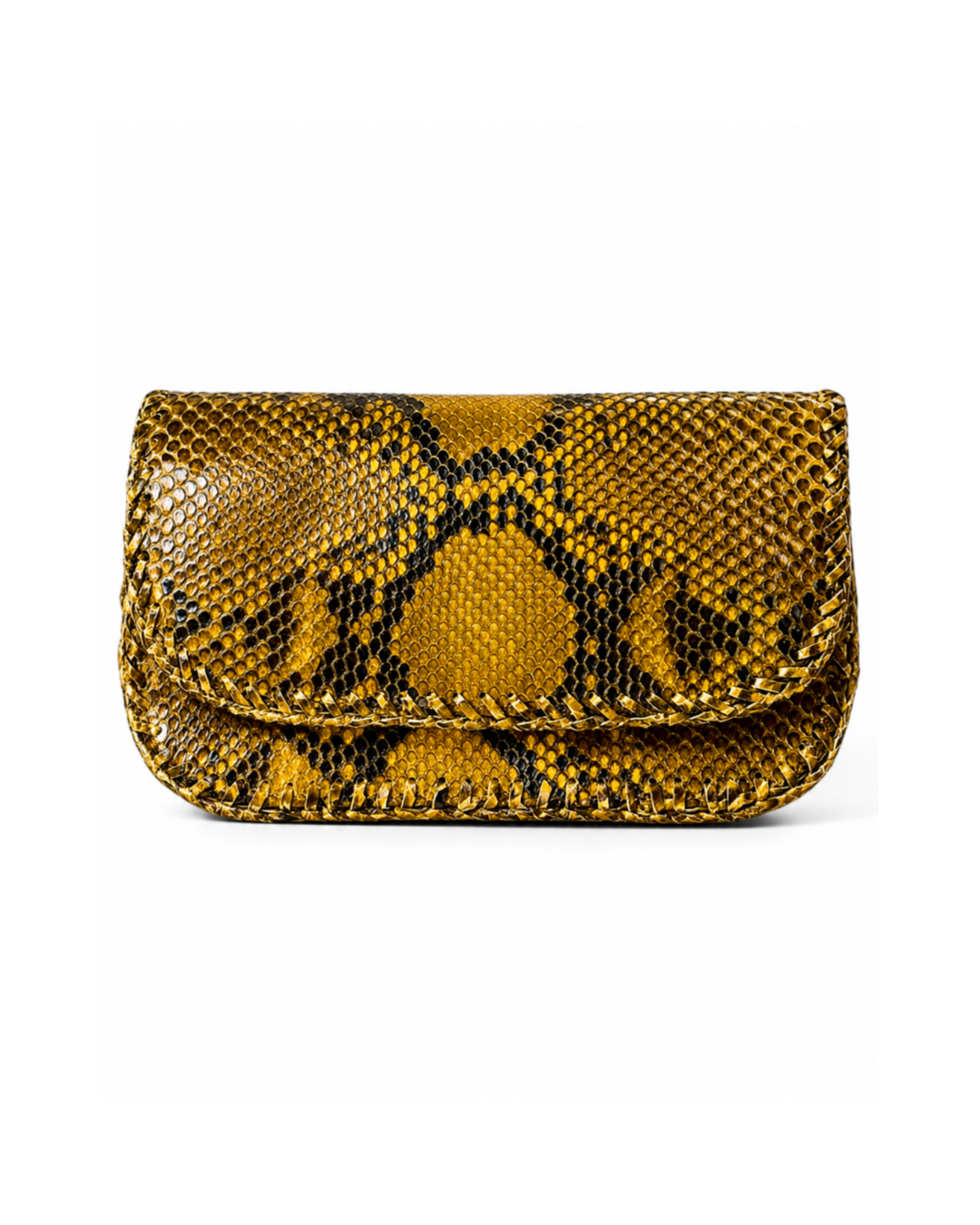 Milano Italian Python Clutch Handbag Sunflower