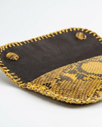 Milano Italian Python Clutch Handbag Sunflower