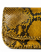 Milano Italian Python Clutch Handbag Sunflower