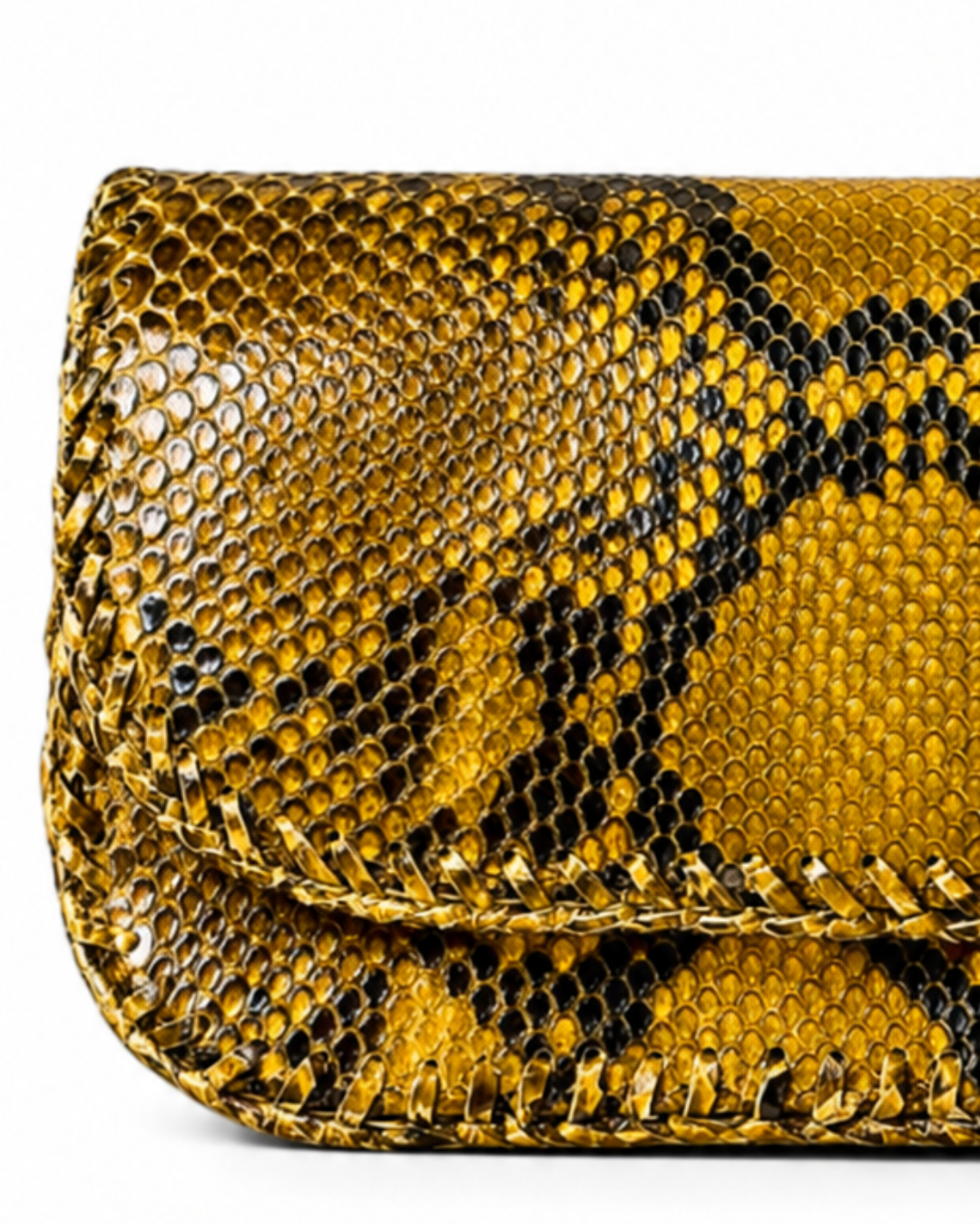 Milano Italian Python Clutch Handbag Sunflower
