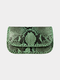 Milano Italian Python Clutch Handbag Green
