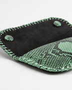 Milano Italian Python Clutch Handbag Green