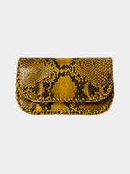 Milano Italian Python Clutch Handbag Sunflower